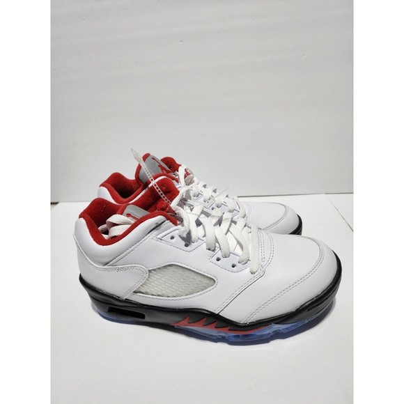 Nike Air Jordan V Golf Shoes White Fire Red Black Size Men\'s 5.5 W 7  CU4523-100